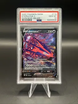 2020 Pokemon SWSH Eternatus V 116/189 Darkness Ablaze PSA 10 - Image 1