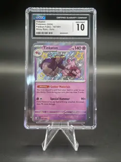 2024 Pokemon Paldean Fates Tinkaton Shiny Rare - Holo CGC 10 - Image 1