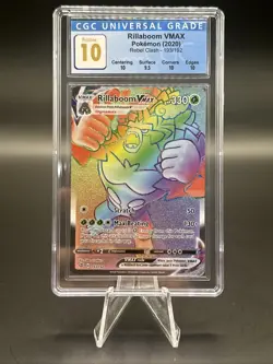 2020 Pokemon Rillaboom VMAX Rebel Clash CGC 10 - Image 1