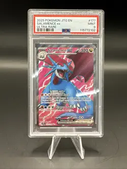 2025 Pokemon Journey Together Salamence ex Ultra Rare PSA 9 - Image 1