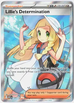 Pokemon Lillie's Determination Holo Ultra Rare ME01: Mega Evolution 169/132 NM - Image 1