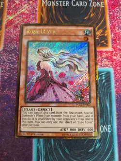 Yu-Gi-Oh! Rose Lover PGL2-EN003 Gold Secret Rare 1st Edition Near Mint - Image 1
