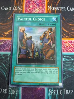 Yu-Gi-Oh! Painful Choice MRL-049 Super Rare OG Unlimited Lightly Played - Image 1