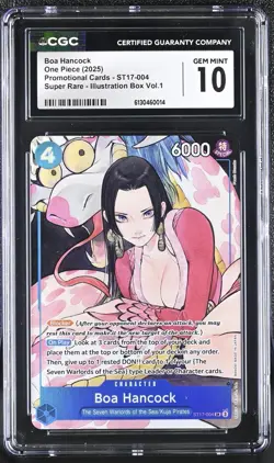 One Piece CCG Boa Hancock ST17 Illustration Box 1 Promo #004 CGC 10 - Image 1