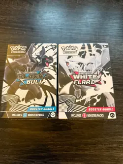 Black Bolt & White Flare booster bundles sealed Pokemon TCG new - Image 1
