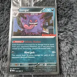 Pokemon Gengar Promo Holo Card GameStop Exclusive w/ SWIRL PSA 10 contender - Image 1