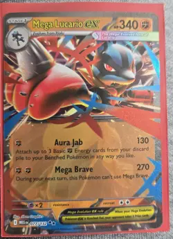 Mega Lucario EX 77/132 Ultra Rare Holo Mega Evolutions TCG Pokemon Card - Image 1