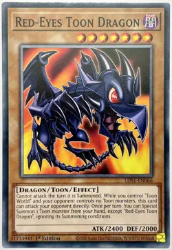 LDS1-EN066 Red-Eyes Toon Dragon - Common 1st Edition Near Mint YuGiOh Card - Image 1