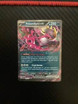 Pokemon TCG Fezandipiti EX 142/217 Ascended Heroes Double Rare NM Card - Image 1