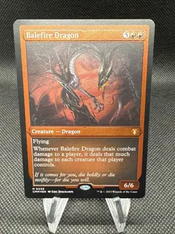 Balefire Dragon (Foil Etched) Commander Masters Foil MTG Magic NM Card - Image 1