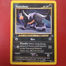 Houndour 39/75 Neo Discovery Regular FIRST Edition Pokemon Card - Image 1