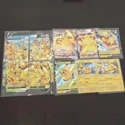 Huge Lot Of 10 Pikachu Pokemon TCG Trading Cards, Pikachu V-Union, Pikachu Vmax - Image 1