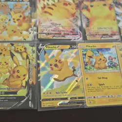 Huge Lot Of 10 Pikachu Pokemon TCG Trading Cards, Pikachu V-Union, Pikachu Vmax - Image 4