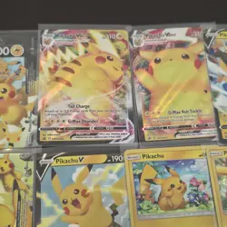 Huge Lot Of 10 Pikachu Pokemon TCG Trading Cards, Pikachu V-Union, Pikachu Vmax - Image 5