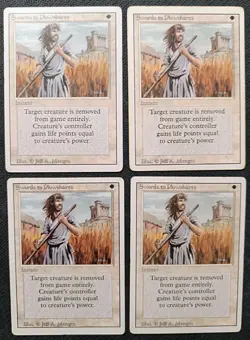 MTG | 4 x Swords To Plowshares | Revised Edition | Magic The Gathering | Playset - Image 1
