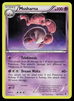 Pokemon Card Boundaries Crossed Musharna 69/149 Rare - Image 1