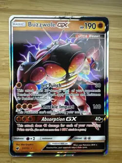 Pokemon TCG Buzzwole GX 57/111 SM - Crimson Invasion Ultra Rare NM - Image 1