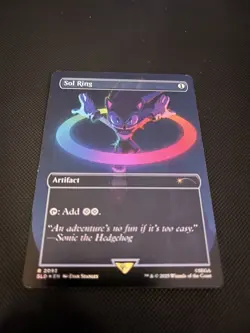 Sonic Hedgehog Sol Ring Rainbow Foil #2093 Pack Fresh Secret Lair Drop SLD MTG - Image 3
