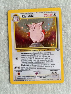 1999 Pokemon Clefable Jungle Holo 1/64 ~ 1st Edition ~ Ungraded w/ Top Loader - Image 2