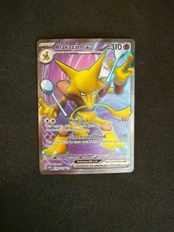 Pokemon TCG Alakazam EX Holo Ultra Rare Scarlet and Violet 151 188/165 - Image 1