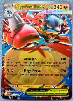 Mega Lucario ex 77/132 - NM - Pokemon TCG: Mega Evolutions Double Rare - Image 1