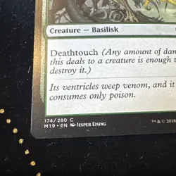 MTG Magic the Gathering Daggerback Basilisk (174/333) Core Set 2019 LP - Image 2
