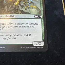 MTG Magic the Gathering Daggerback Basilisk (174/333) Core Set 2019 LP - Image 3