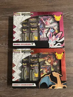 Pokemon Dark Sylveon V and Lance's Charizard V Celebrations Collection Set 820650809392 - Image 1