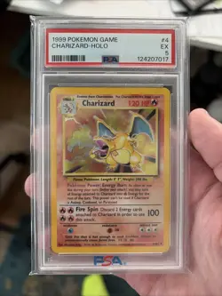 Pokemon TCG Base Set Charizard 4/102 Holo Rare PSA 5 - Image 1