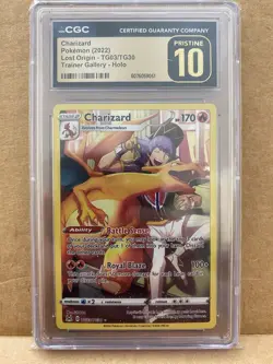 Pokemon Charizard TG03/TG30 Lost Origin Trainer Gallery Holo CGC Pristine 10 - Image 1