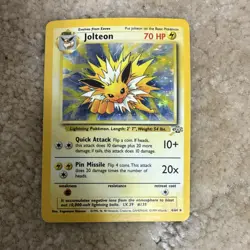 Pokemon TCG Jolteon Jungle 4/64 Holo Rare Stage 1 Lightning 70 HP 1999 Wizards - Image 1