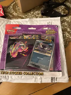 Pokemon Ascended Heroes 3-Pack Tech Sticker Blister - Gastly - Image 1