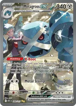 NM-Mint Steven's Metagross ex - 289/217 - Special Illustration Rare Pokemon Asce - Image 1