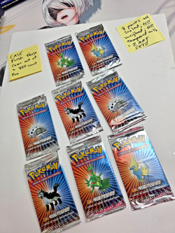 ( 8 ) pack 2 Art Sets Pokemon Ruby + Sapphire EX Spanish Portuguese Booster pack - Image 1