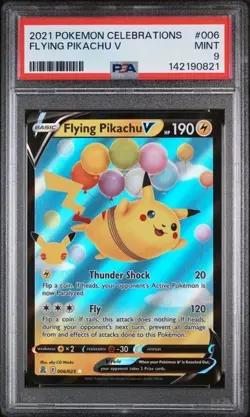 2021 POKEMON CELEBRATIONS #006 FLYING PIKACHU V PSA 9 - Image 1