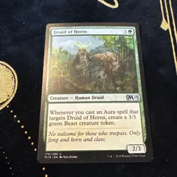 Magic the Gathering MTG Druid of Horns (176) Core Set 2019 LP - Image 1