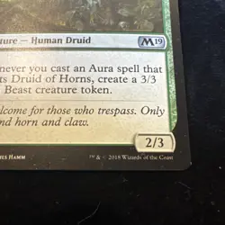 Magic the Gathering MTG Druid of Horns (176) Core Set 2019 LP - Image 3
