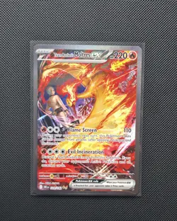 Pokemon TCG Team Rocket's Moltres EX 229/182 SIR- MINT CONDITION PACK FRESH - Image 1