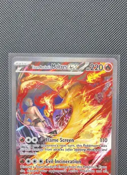 Pokemon TCG Team Rocket's Moltres EX 229/182 SIR- MINT CONDITION PACK FRESH - Image 3