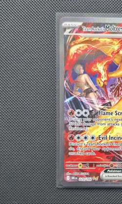 Pokemon TCG Team Rocket's Moltres EX 229/182 SIR- MINT CONDITION PACK FRESH - Image 5