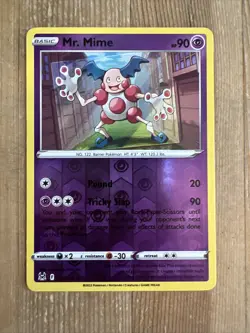 Pokemon TCG Mr. Mime Sword & Shield - Lost Origin 067/196 Reverse Holo Rare - Image 1