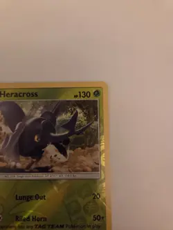 Heracross 9/236 Reverse Holo - Sun & Moon Cosmic Eclipse - Pokemon TCG - NM - Image 3