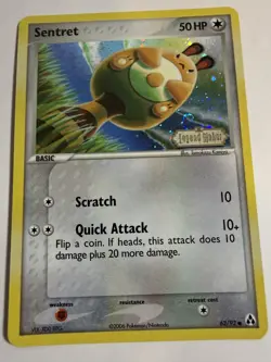 Pokemon EX Legend Maker Sentret Stamped Reverse Holo 62/92 LP Swirl - Image 1