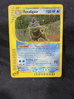 Pokemon TCG Feraligatr Holo Swirl Rare 12/165 Expedition E-Reader WOTC HP DMG - Image 1