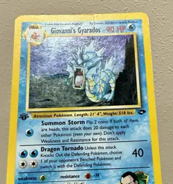 Giovanni's Gyarados 5/132 - HP 1st Edition Holo - Gym Challenge - Pokemon 2000 - Image 5