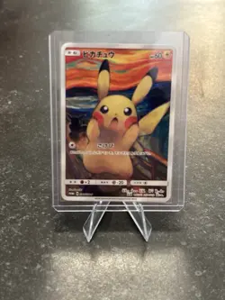 Pokemon Pikachu 288/SM-P Munch Promo The Scream 2018 Japanese NM - Image 2
