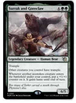 MTG Surrak and Goreclaw #337-March of the Machine- RARE - Image 1