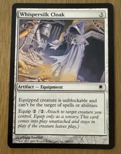 MTG Whispersilk Cloak Darksteel Regular LP - Image 1