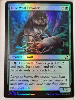 Dire Wolf Prowler - Adventures in the Forgotten Realms - Magic the Gathering MTG - Image 1