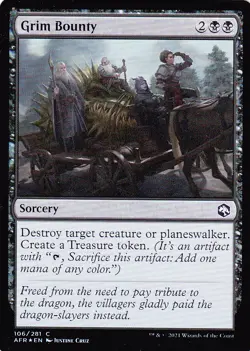 ADVENTURES IN THE FORGOTTEN REALMS..GRIM BOUNTY..FOIL..MTG..NRMT NP..COMMON - Image 1